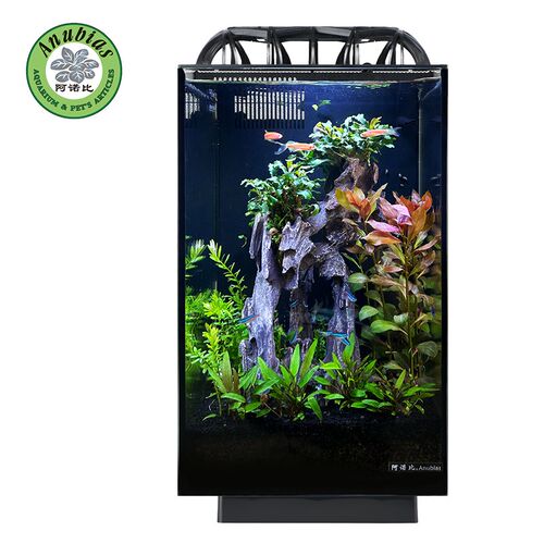 阿诺比超白玻璃生态客厅家用桌面智能方形植物造景小型鱼缸S2540