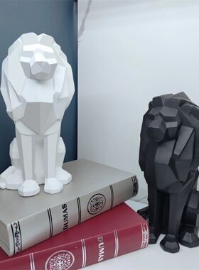 北欧皇冠狮子桌面摆件创意送礼客厅玄关电视柜办公摆放家居装饰品