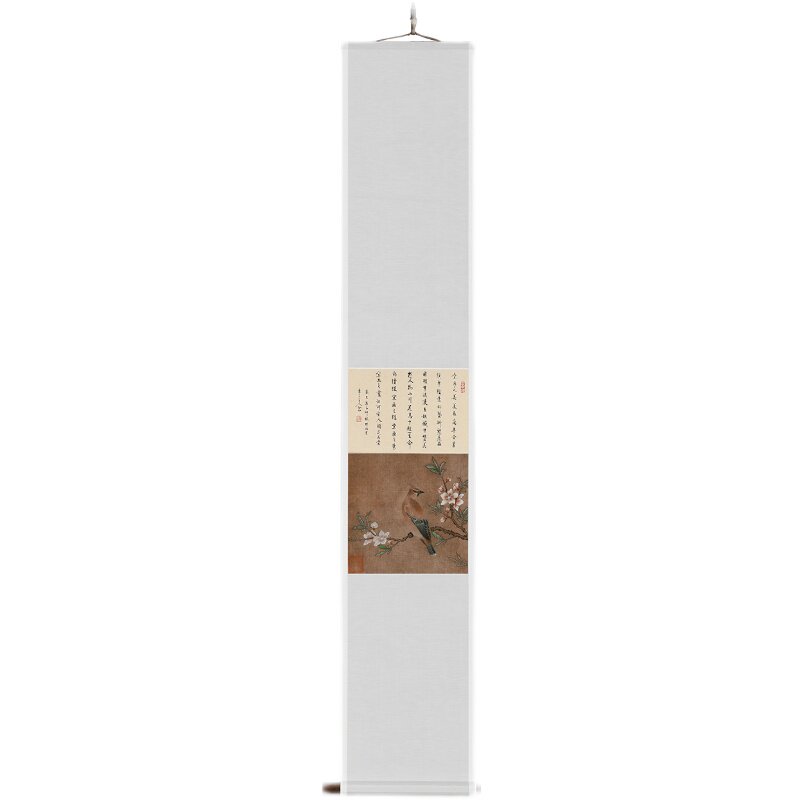 虫二书画禅意书房仿古宋画手工机裱玄关花鸟留白定制简约装饰挂画