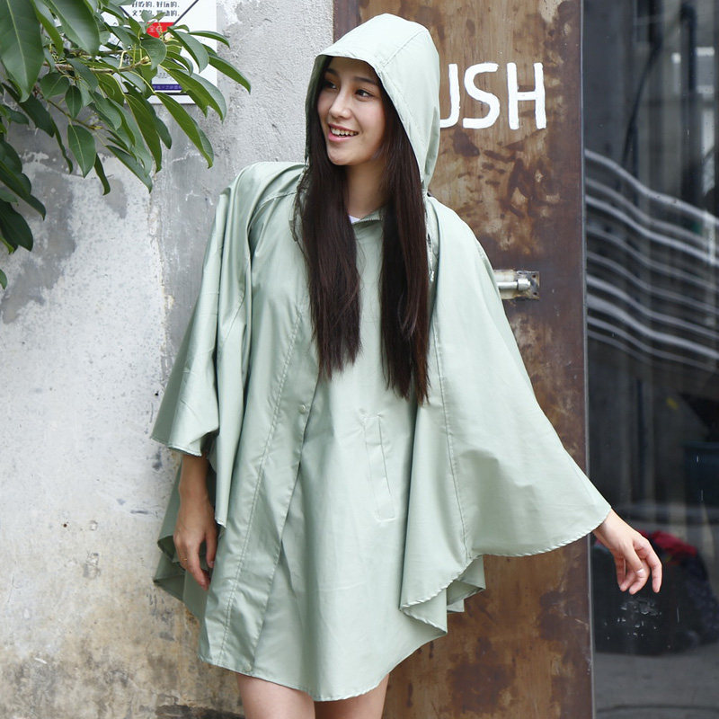 时尚斗篷雨衣女徒步成人登山大人雨披长款防水骑行风衣单人电动车