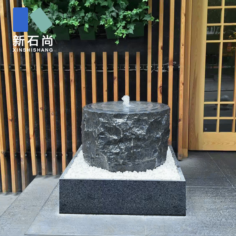 花岗岩石头流水喷泉花园水景小品庭院别墅阳台流水钵镇宅摆件