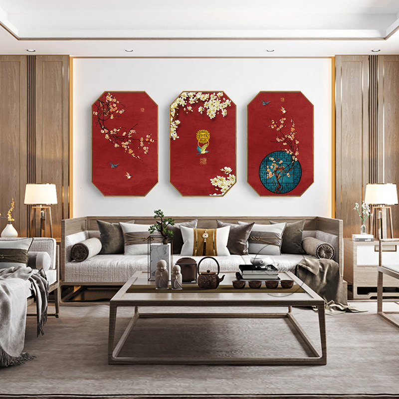 中国风装饰画饭店火锅店墙面壁画餐厅新中式挂画国潮玄关包厢墙画