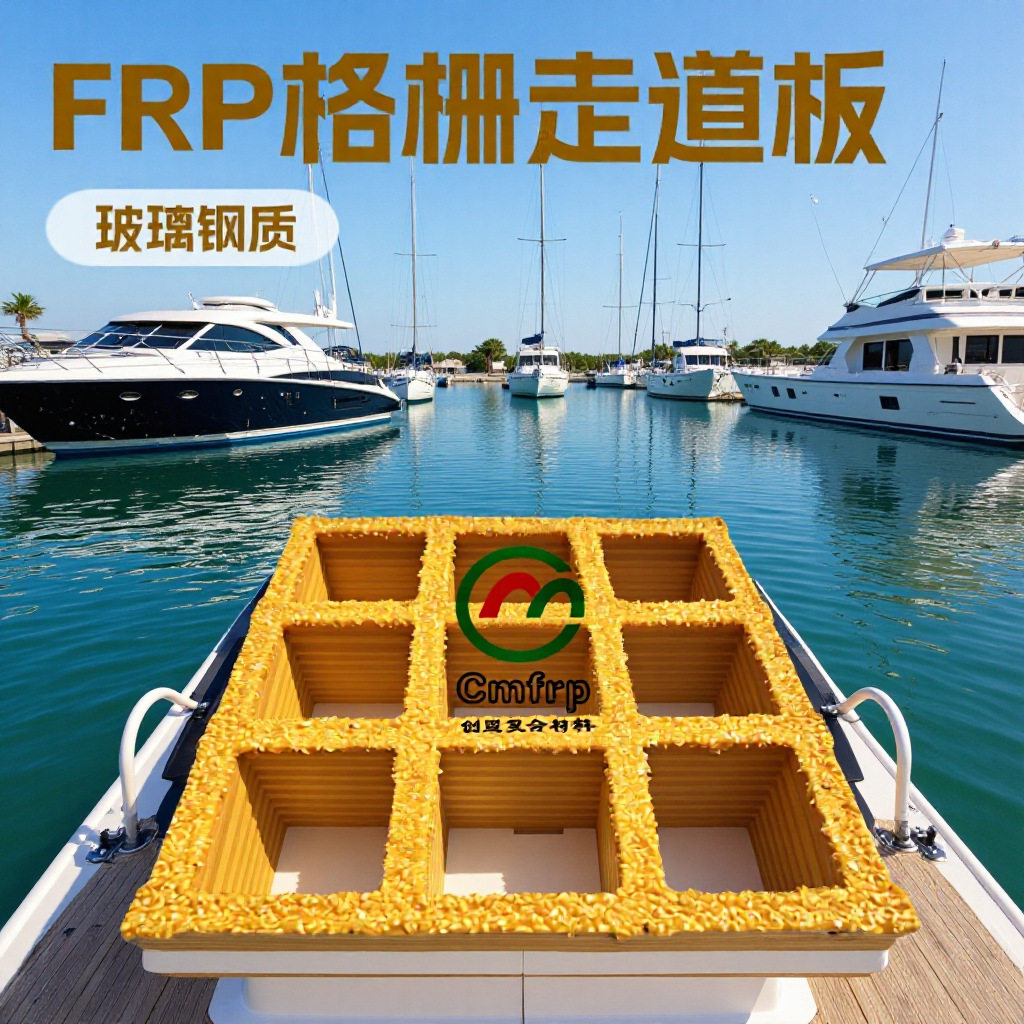 FRP复合格栅板 GRP网格板 玻璃钢格栅板  走道板 排水沟盖板图片