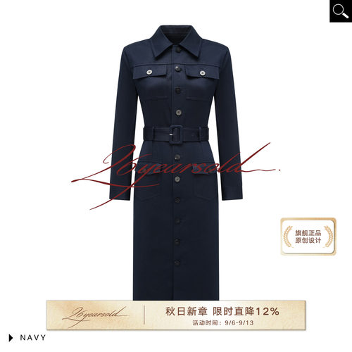 优雅工装风收腰连衣裙
