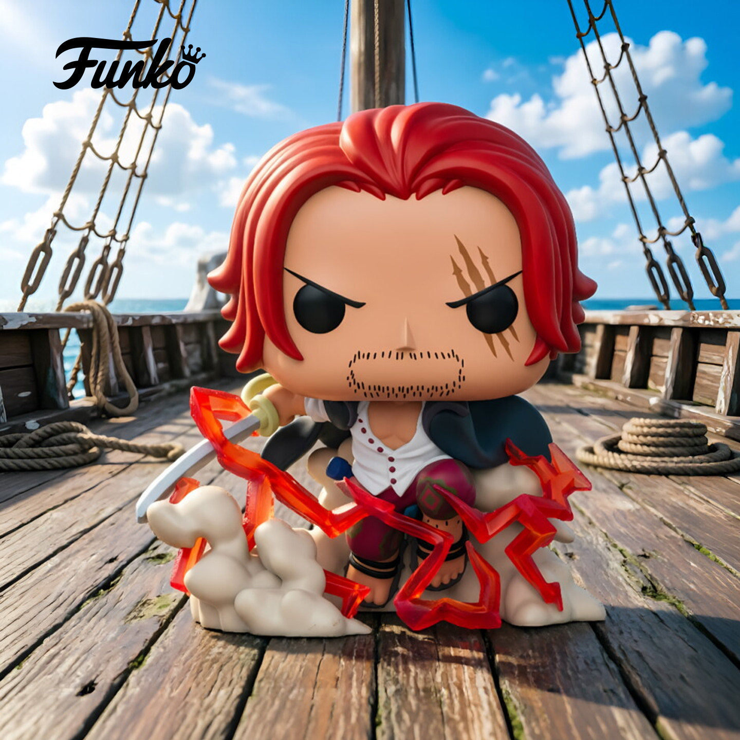 funko海贼王红发香克斯手办公仔图片