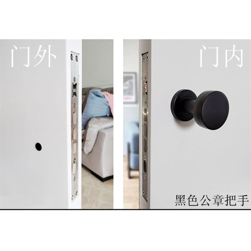 防盗微型锁孔隐形门锁办公室店铺商铺大门暗门对开门锁格栅门