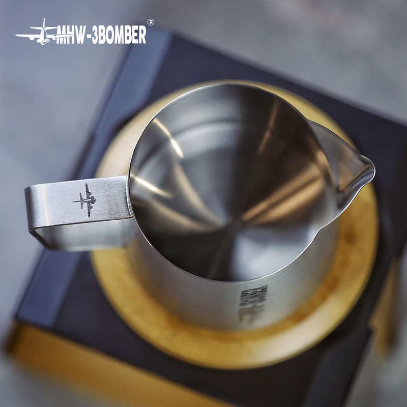 轰炸机拉花缸 打奶缸 不锈钢奶泡杯  组合尖嘴拉花杯 可定制logo图片