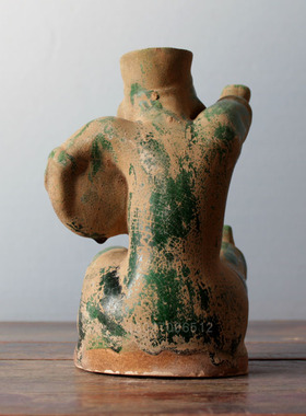 汉绿釉乐俑胡陶俑仿古作旧瓷器摆件工艺家居客厅摆设