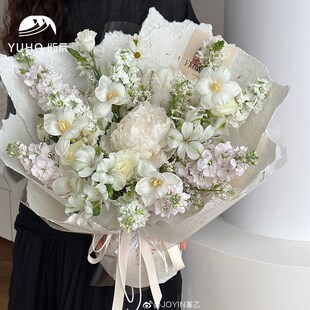 屿后 花瓣手撕纸鲜花花束包花纸礼品礼物diy手工手揉宣纸花店资材