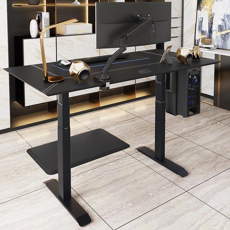 智芯 电动升降桌台式电脑桌工作台站立式办公桌子家用简约书桌