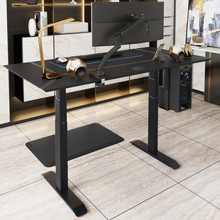 办公桌子家用简约书桌 电脑桌工作台站立式 智芯 电动升降桌台式