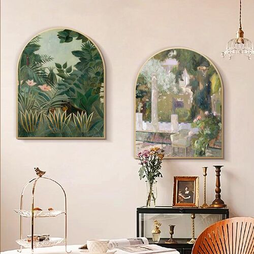 美式装饰画复古客厅玄关挂画北欧餐厅艺术卧室墙壁画日式法式轻奢