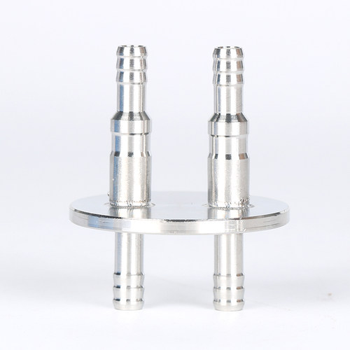 316L不锈钢补料瓶盖 GL45加料瓶盖 发酵罐补料瓶 流动相瓶盖1通 2