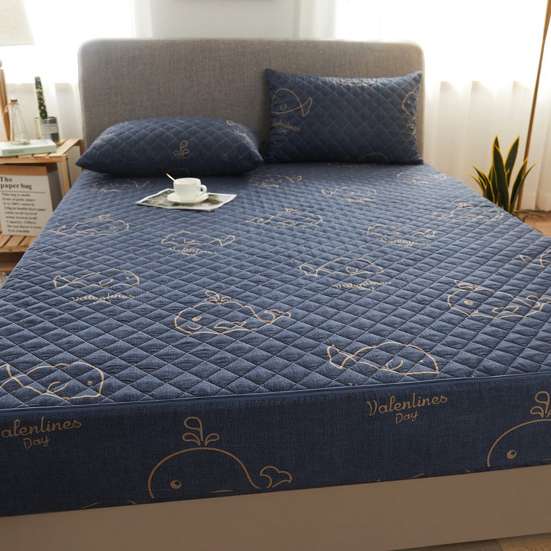 六面全包单件床笠拉链式防滑固定防尘床罩席梦思乳胶床垫保护床套