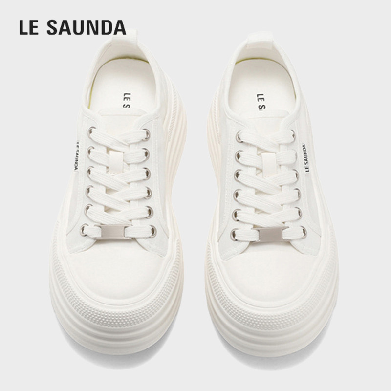 LESAUNDA/莱尔斯丹厚底小白鞋