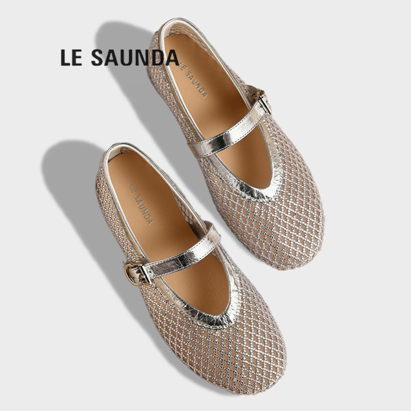 LESAUNDA/莱尔斯丹镂空网面单鞋