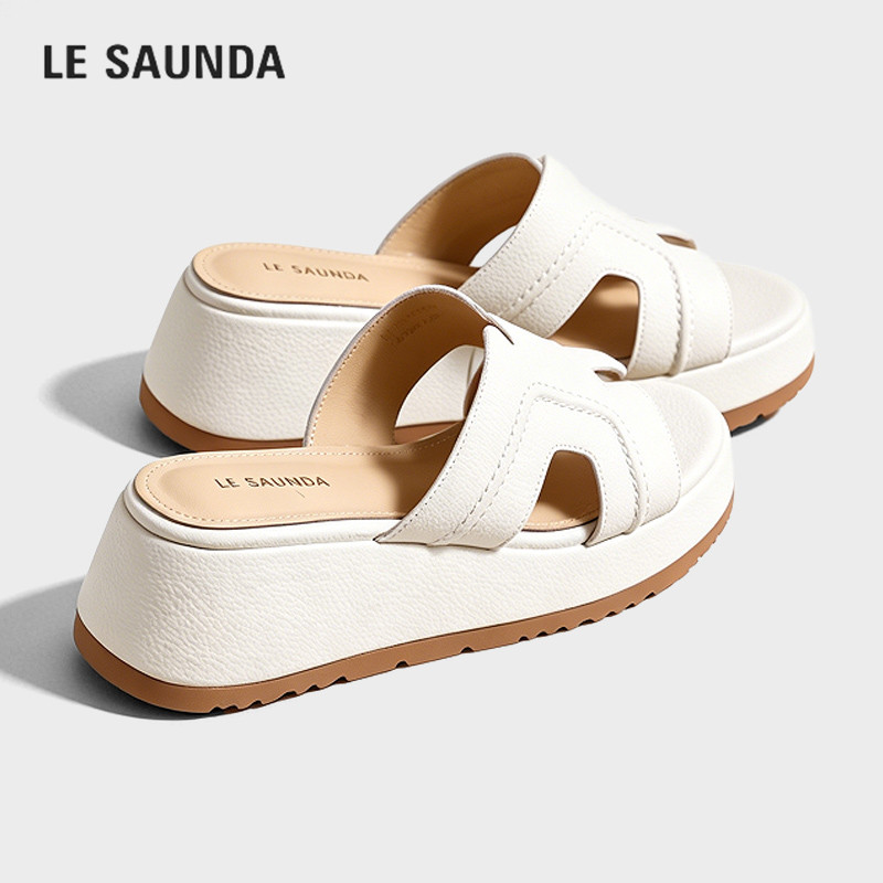 LESAUNDA/莱尔斯丹增高一字拖