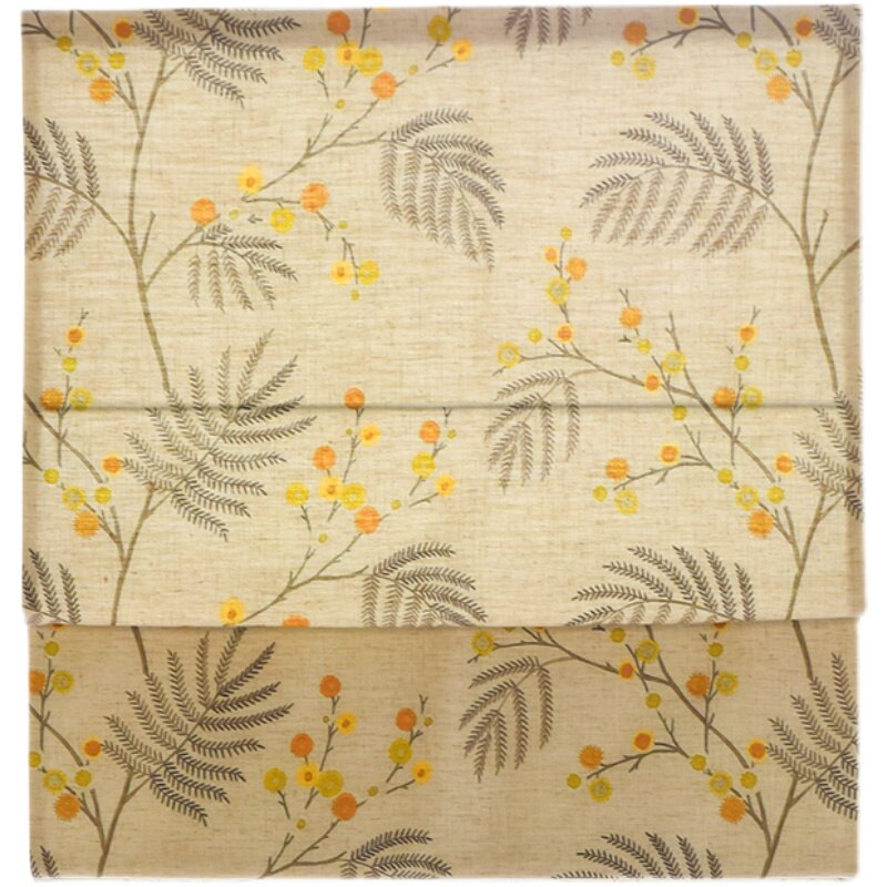 花型罗马帘升降布帘2021年新款定做 书房卧室轨道拉珠窗帘 喻小姐