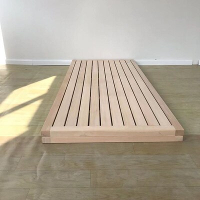 榉木硬床板木板单人15实木排骨架双人18米加宽硬板床垫床架护腰