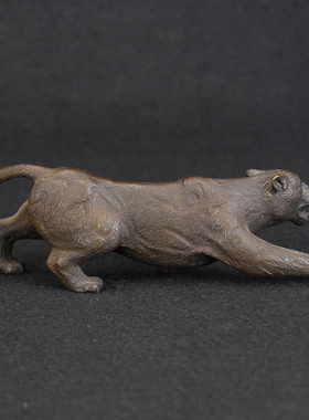 铜制金钱豹摆件汽车客厅房间办公室桌面摆设工艺品创意车载礼品