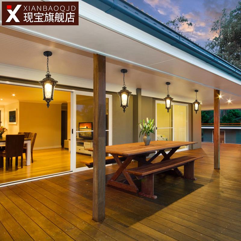 LED吊灯可调节户外防水欧式阳台走廊过道庭院花园别墅凉亭室外灯