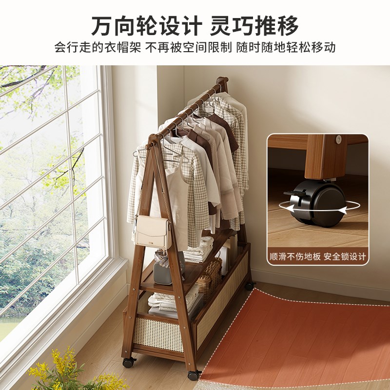 轻奢衣帽架落地卧室家用卧室转角衣柜鞋柜一体加粗加厚收纳置物架