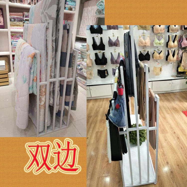 服装店挂裤架子丝巾围巾落地展示架毛巾布料挂架被套陈列货架多层