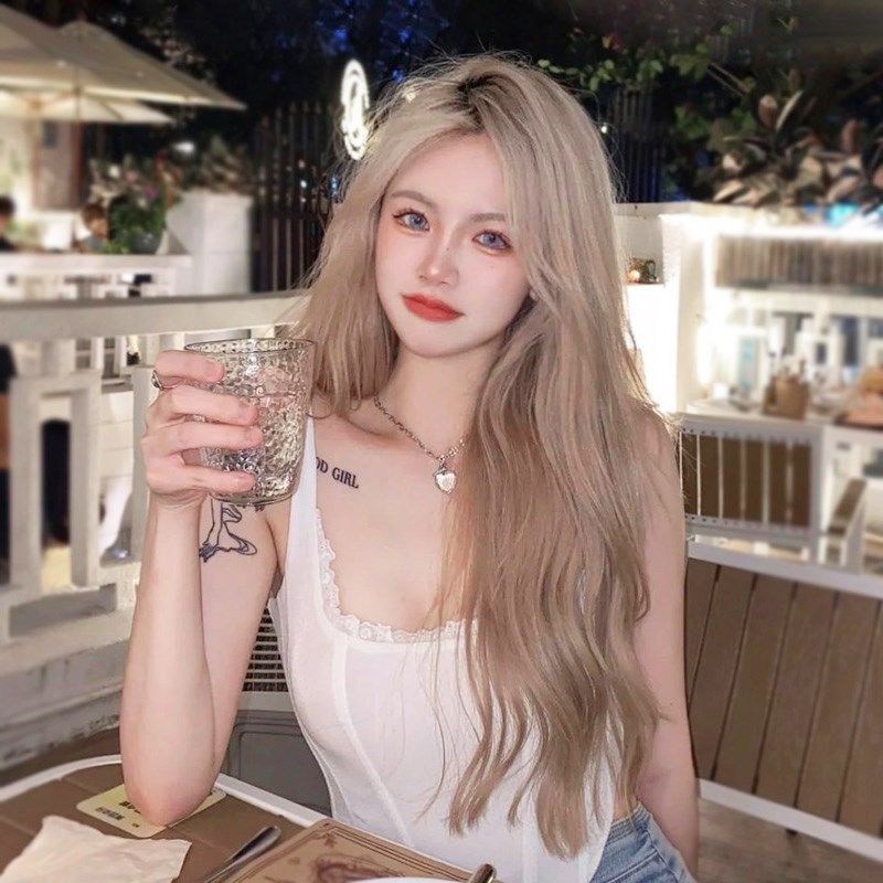 假发女长发Lolita长卷发大波浪网红蓬松中分八字刘海自然圆脸全头