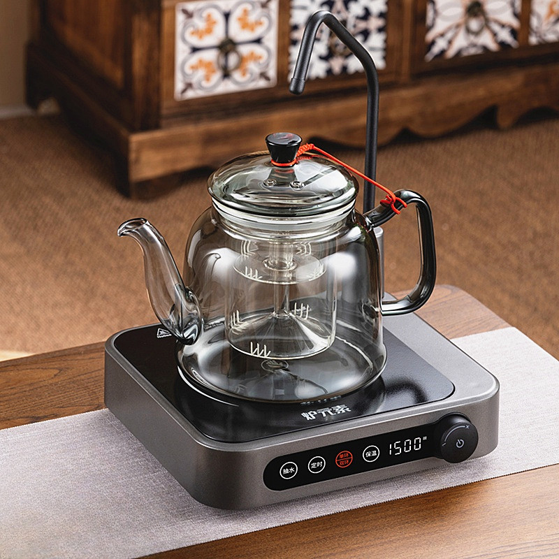 自动上水电陶炉煮茶器2024新款家用茶炉烧水养生泡茶壶抽水电磁炉