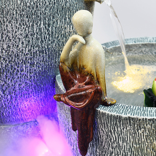 中式花园创意落地流水喷泉摆件水景庭院装饰品开业送礼工艺礼品摆