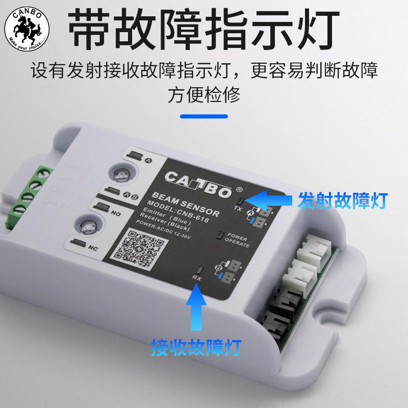 自动平移门防夹光线感应门红外线电眼头对射安全光线电动门配件