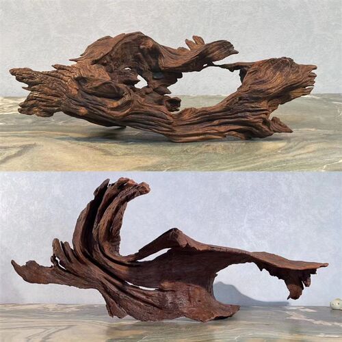 精品紫柚木80-100cm大型沉木鱼缸造景摆件拱桥树桩龟晒台爬虫枯木