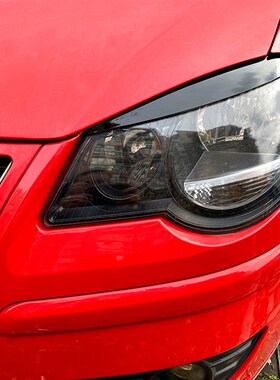 适用大众波罗Polo 9N 2005-2009前大灯灯眉外饰车贴改装