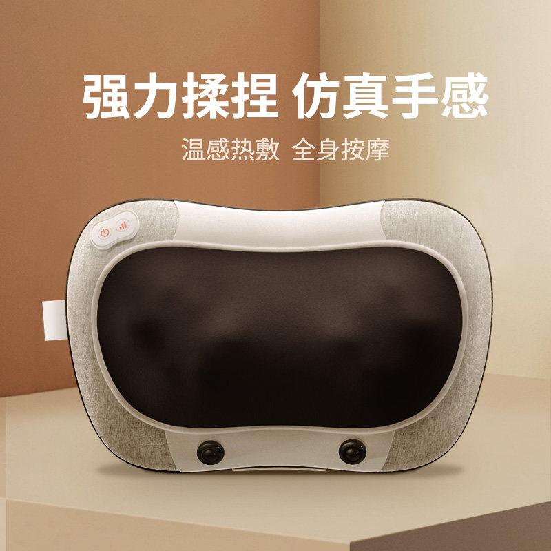 乐伴颈椎按摩器颈椎腰部背部多功能靠垫揉捏腰椎按摩枕仪神器