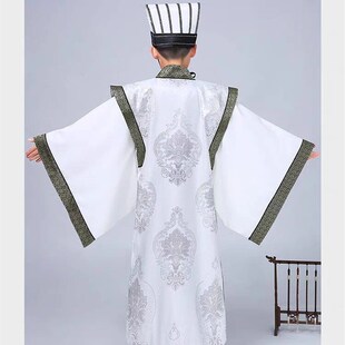 儿童古装汉服男童三国演义曹操刘备关羽张飞诸葛亮服装鲁肃演出服