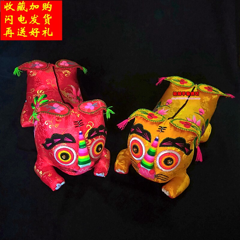 枕头新款PP棉命理宝宝婴儿传统纯手工布民间工艺品满月绣花小老虎