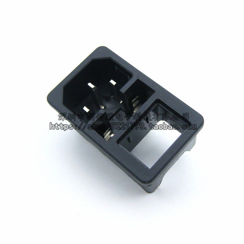 SS-8B-2开关带灯AC电源插座带保险管座5*20MM品字三芯10A/250V