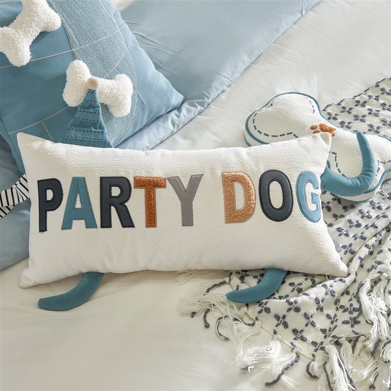 沙发客厅抱枕靠枕小狗男孩枕头儿童睡觉新款蓝色卡通床头靠垫