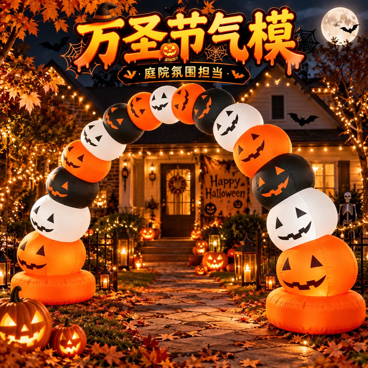 【送电动风机】万圣节爬墙气模