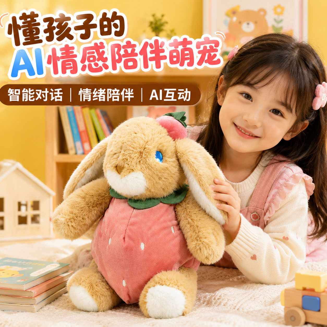【送礼推荐】AI兔子智能毛绒玩偶