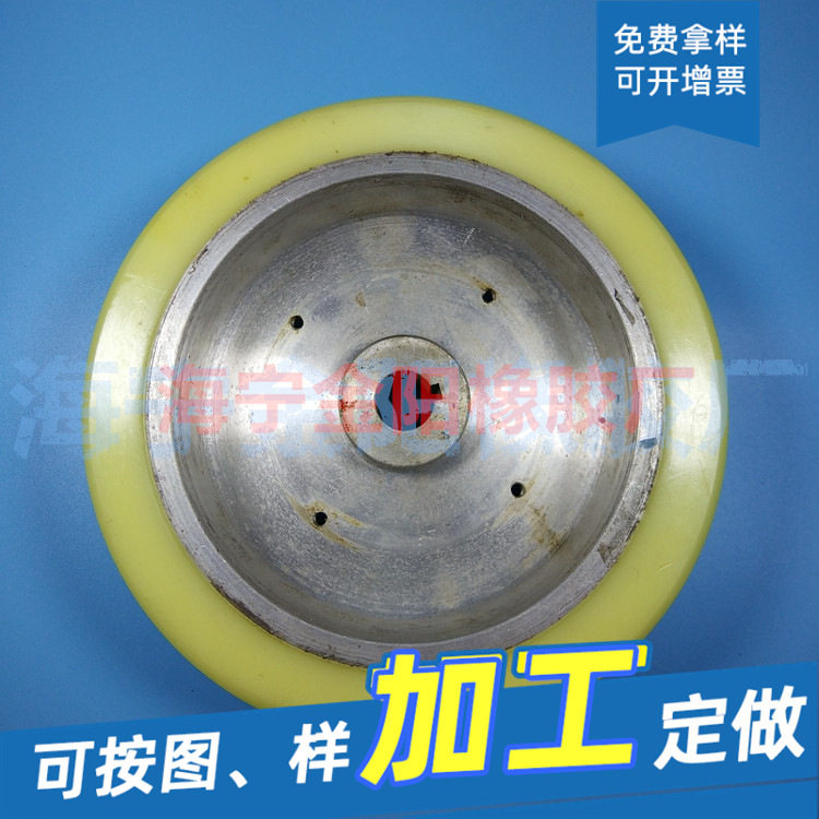 旧金属轮橡胶翻新 日星染整定型机压布胶轮 可材质包胶喂布轮图片