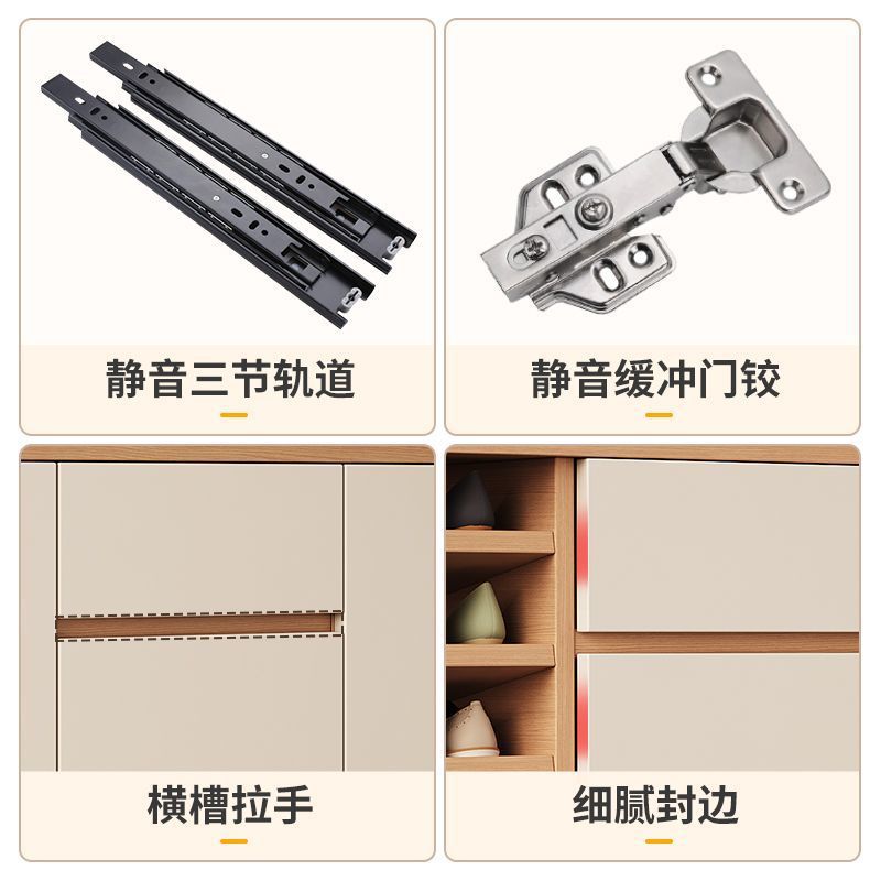 实木不锈钢门口靠墙储物鞋柜图片