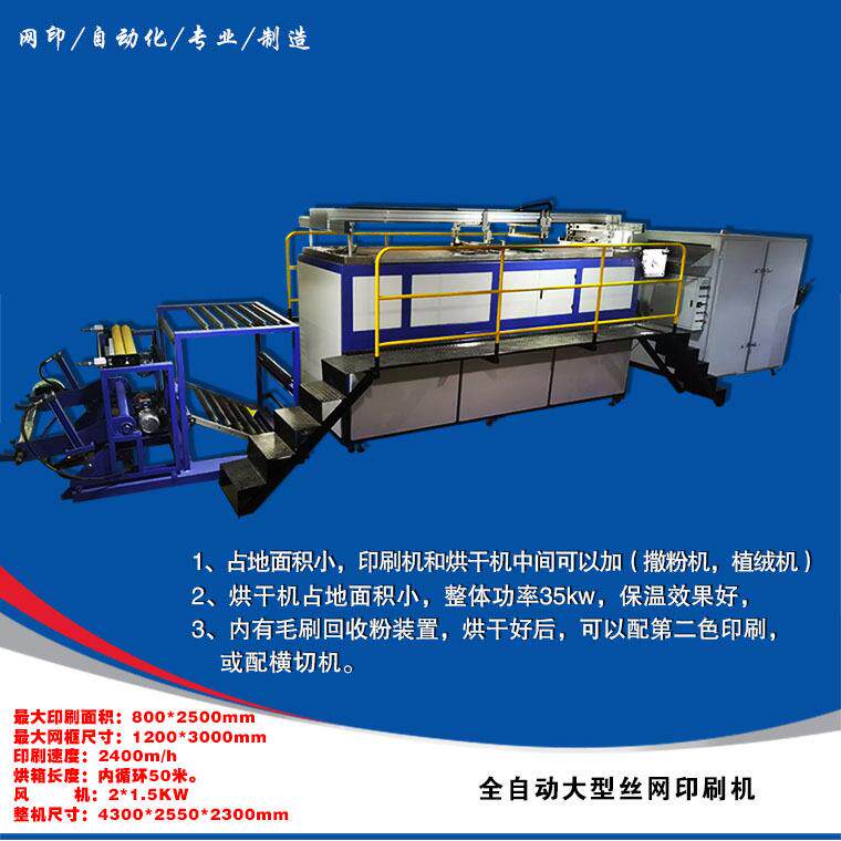 全自动大型丝网印刷机适用于春联福字及各种大规格喜庆用品卷对卷