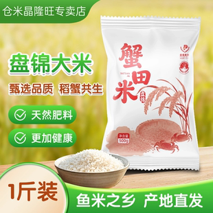 新米产地直发 蟹田米一斤东北大米500g当季 盘锦大米1斤装 袋装
