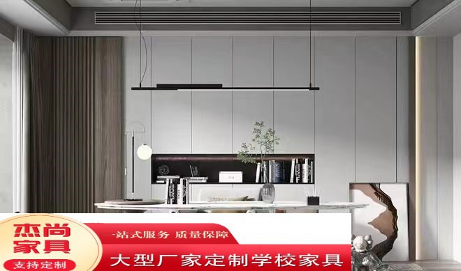 深圳市定制EO级多层实木欧松板PET高光门板衣柜书柜定制家具工厂图片