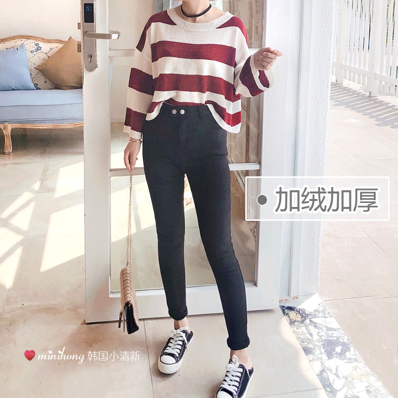 150小个子高腰显瘦黑色铅笔裤修身小脚裤九分女春夏秋2021新款