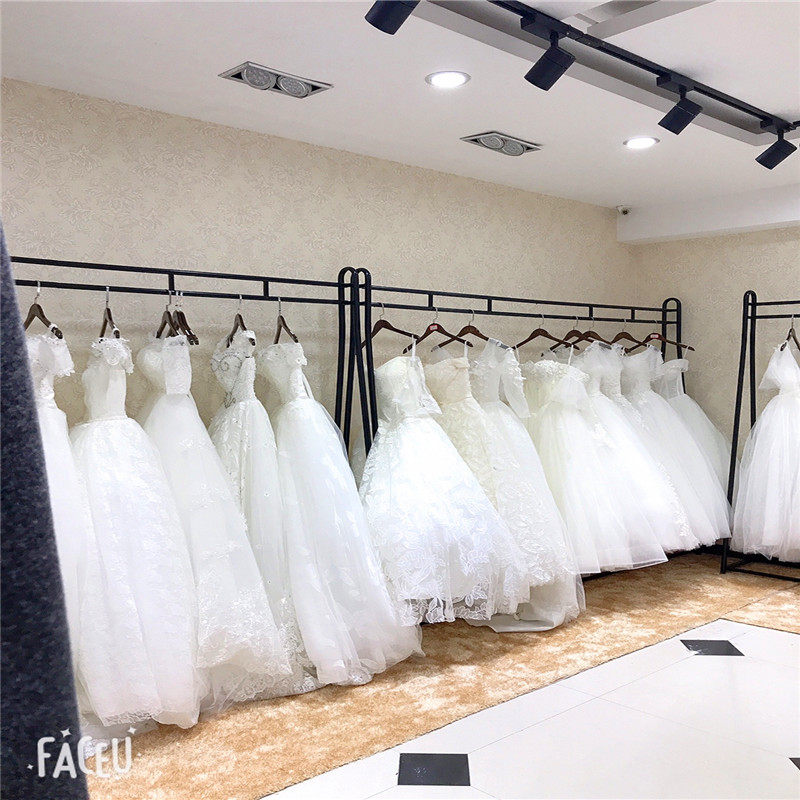 金色婚纱架影楼专用展示架礼服架子欧式铁艺高档落地旗袍挂衣货架
