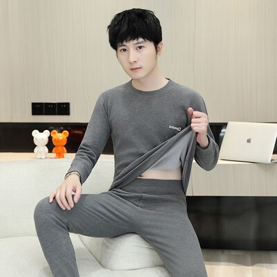 男童孩子保暖内衣儿童德绒中大童2024秋冬季中小学生秋衣秋裤套装