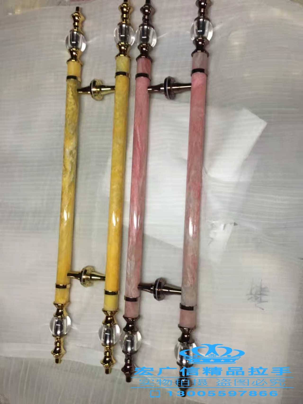 水晶大门拉手 欧式水晶古铜豪华大门拉手 酒店大拉手 玻璃门拉手
