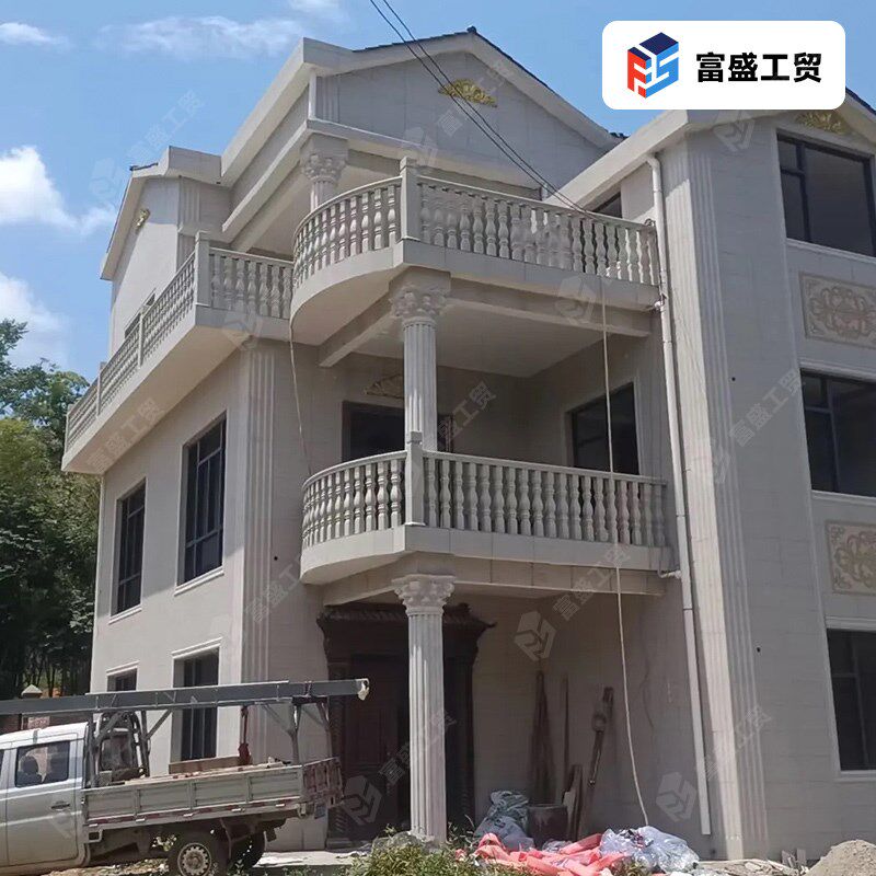 家用铝合金仿大理石阳台护栏户外露台栏杆别墅栅栏自建房楼梯扶手